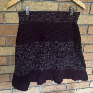 Dakini Sweater Skirt Women’s Crochet Mini Mohair Wool Blend A-Line Knit XS
